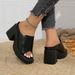 New Waterproof Platform Thick Bottom Flip-flops Wear Muffin Bottom High-heeled Slippers_vogvips.com
