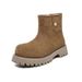 Fleece Thickened Martin Boots Chelsea Middle Help Couple Snow Boots Warm Windproof Daily Commuter Men's Shoes_vogvips.com
