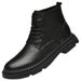 Height Increasing Martin Boots Men's High Top Tooling Boots Men's Leather Boots Trendy Black Boots_vogvips.com