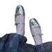 Sheepskin Version Bowknot Silver Shoes Women's Flat Shallow Mouth Mary Jane Shoes One Piece Buckle Versatile Small Leather Shoes_vogvips.com
