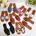Fashion Design Summer Outdoor Leisure Versatile And Comfortable Luxury Brand Simple Flat Bottom Square Head Slippers_vogvips.com