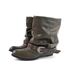 Unique Design Wrinkled Western Cowboy Short 2025 Autumn Women's Slouch Chunky Heel Pointed Toe Riding Cuff Boots_vogvips.com