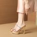 9696-6 New Style Chunky Heel High Heels For Women, Transparent Rhinestone Single Shoes, Waterproof Platform Sandals,_vogvips.com