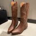 Women Boots Knee High Boots Heel Boots Women Ankle Boots Autumn Winter Short Boots Mid Calf Martin Ethnic Style Fashion Short Embroidered Square Heel_vogvips.com