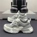 American-Style FashiNew Youth Chunky Dad Shoes, Thick-Soled, Summer Single-Layer Mesh, Breathable, Lightweight, Niche,_vogvips.com