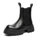 Thick-soled Heightening Tooling Boots Retro Martin Boots Men's High-top Thermal Foot Boots Chelsea Boots_vogvips.com