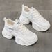Platform Dad Shoes 2025 New Summer Versatile Hot-Selling Mesh Breathable Casual Sports White Sneakers For Women_vogvips.com