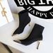 319-13 European And American Style Fashion Party For Women, Stiletto High Heels, Stretch Lycra, Metal Pointed Toe Short_vogvips.com