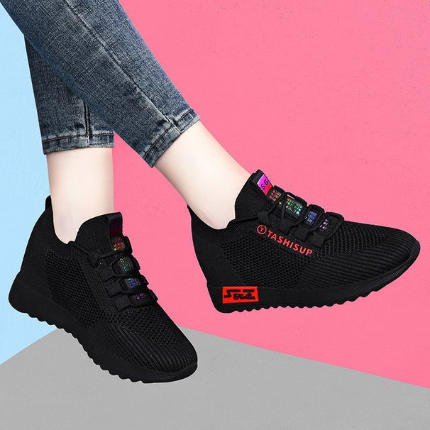 P9Inner Heightening Women's Shoes 2023 New Summer Casual Shoes Dance Shoes Soft Bottom Middle-aged Women's Shoes Working Mother Shoes_vogvips.com