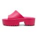 Women’s Shoes Ins Summer New Solid Color Thick Bottom All Match Height Increasing Slippers One Line Outer Wear Shit Stepping Square Head Sandals_vogvips.com