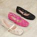 Foreign Trade Cross-border In-stock 2025 Summer New Floral Embroidered Mesh Ballet Flats With Square Toe_vogvips.com