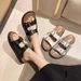 Shoes New Cross-Border Thick-Soled Half Slippers, Slip-On Lazy Soft-Soled Sandals For Women, Foreign Trade_vogvips.com