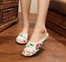 Slippers, Floral Slippers, Summer Women's Embroidered Fabric Shoes, Sandals, Low Heels, Flat Bottomed Slippers_vogvips.com