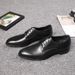 Regal Footwear Cowhide Toe Business Formal Leather Men's Korean Style Trendy Pointed Work Lace-up Wedding Shoes_vogvips.com