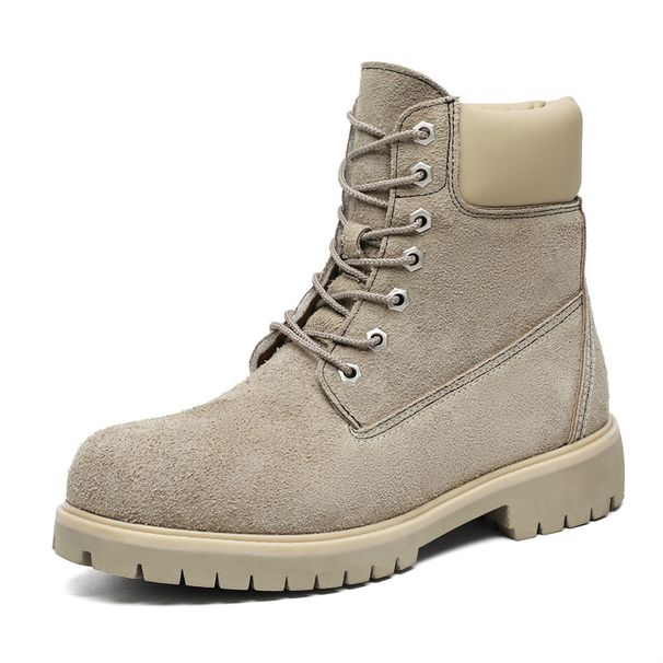 Martin Boots Men's Thick-soled Heightening Desert Boots Commuting Retro Casual Tooling Locomotive Rhubarb Boots_vogvips.com