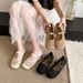 French Fishing Net Woven Shallow Mouth Single Shoes Women's Summer Beach Mary Jane Shoes Hollow Beanie Shoes Sandals_vogvips.com