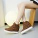Women's Shoes Large Size Flat Snow Boots Women's Autumn And Winter New Leopard Print Slip On Cotton Shoes Women_vogvips.com