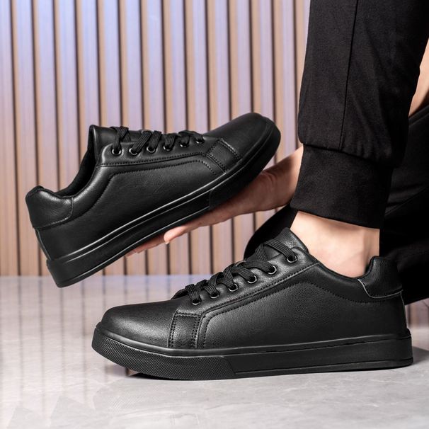 Men Casual Breathable White Sneakers Fashion Driving Walking Tennis Shoes For Male Skate Flats_vogvips.com
