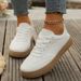 Retro Fashionable Breathable Running Canvas Casual Shoes Spring And Autumn Round Toe Red Women S Flat Sneakers_vogvips.com