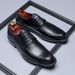 Spring Fashion Business Formal Leather Small Round Toe Casual Men's Lace-up Wedding Retro Derby Shoes 24268-M_vogvips.com