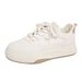Spring Women's Breathable White Shoes, Versatile Ins Thick-Soled Sports Casual Sneakers, Everyday Casual_vogvips.com