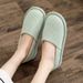 Summer Thin Cotton Maternity Shoes 56789 Months Breathable Non-Slip Soft Sole Closed Heel Postpartum Slippers For Women_vogvips.com