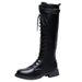 Women's 2021 New Autumn Winter Slimming High Tube Thick Sole Long White Over-the-Knee Petite Riding Boots Shoes_vogvips.com