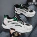 Spring New Breathable Mesh Men's Versatile Thick Bottom White Sports And Leisure Dad Trendy Shoes_vogvips.com