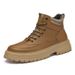 Martin Boots Men's Short Boots Wind Tooling Boots Tide High Top Rhubarb Boots_vogvips.com