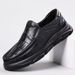 Euro Step Autumn New Genuine Leather Business Casual Men's Thick Sole Slip-On Loafers Non-Slip Wear-Resistant Dad Shoes_vogvips.com