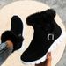 Women's Winter Snow Boots With Side Zipper - Plush Lined, Slip-Resistant Rubber Sole, Casual Comfort For Cold Weather (Black/Gray/Brown/Pink)_vogvips.com