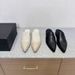Women's Pointed Toe Flat Sneakers Casual Slip-On Distressed White Shoes Spring New Style Niche Half Slippers_vogvips.com