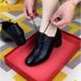 Fashionable Women's Casual Shoes Soft Leather Low Heel Slip On Loafers Comfortable Walking Shoes Wide Width Available_vogvips.com