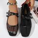 Women's Flat French Style Mary Jane Shoes Breathable Mesh Square Toe Cross Strap Fashion Shoes New 2025 Style_vogvips.com