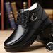 European Warm Series Middle-aged Men's Winter Warm Cotton Shoes, Thickened Fleece-lined, Waterproof And Non-slip, Casual Shoes For Elderly_vogvips.com