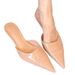 Splicing Pointed Heel Mueller Sandals Spring And Summer New Patent Leather Light Mouth High Heel Celebrity Bag Head Half Slippers_vogvips.com