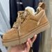 New 2025 Lace-Up Thick-Soled Low-Top Mel Genuine Leather Snow Boots With Fleece For Winter Warmth And Thickened_vogvips.com