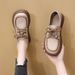 Retro Single-Strap Mary Jane With Soft Sole, 2025 Autumn New Flat Round-Toe Small-Sized Leather Shoes For Women_vogvips.com