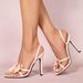 Women S Three Dimensional Floral Decorative Back Ankle Strap Round Toe Stiletto Sandals Fashion Party Heels_vogvips.com