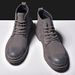 European Warm Series Winter Men's Genuine Leather Martin With 8cm Hidden Heel, Fleece-Lined Cotton Shoes, High-Top Work Short Boo, Snow_vogvips.com