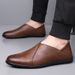 2025 Spring And Autumn New Men's Casual Shoes, Leather Soft Sole Slip-On Loafers For Men, Wholesale Available_vogvips.com