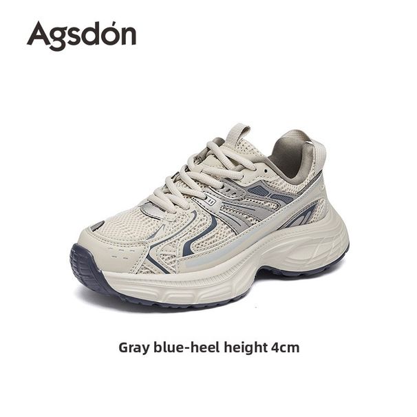 Augu Shiden Gray Dad Shoes For Women 2026 New Spring Fleece-Lined Fashion Retro Lightweight Casual Sneakers_vogvips.com