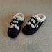 Sheepskin Plush Lined For Women 2025 Autumn Winter New Retro Warm Furry Cotton Shoes Versatile Closed-Toe_vogvips.com