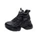 2025 Women's New Thick Sole Hidden Heel 9cm Casual Dad Small Stature White Wedge Platform Shoes Trendy_vogvips.com