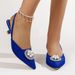 2025 Summer Foreign Trade Large Size Cross-Border European And American Retro Pointed Toe Women's Rhinestone High-Heel_vogvips.com