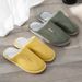 Women's Autumn And Winter, Indoor Home Use, Maternity Warm Slippers, Couples' Waterproof PU Leather Cotton Slippers For_vogvips.com