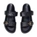Women's Flat Sandals With Metal Buckle (Chunky Sole, Comfortable Beach Slides - Fashionable & Versatile Summer Shoes)_vogvips.com