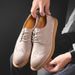 Euro Step Business Formal Genuine Men's Large Size Breathable Casual Brogue Leather Shoes_vogvips.com