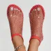 Womens Round Toe Sandals Hollow Short Boots Water Diamond Sexy Flat Bottom Shoes 260227_vogvips.com