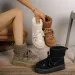 Women's Plush Thick Soled Snow Boots 2024 Winter New Style Lace Up Retro Plush Warm Casual Cotton Boots_vogvips.com